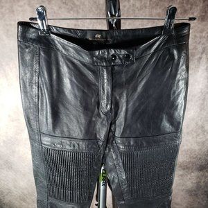 H&M Autumn Collection Leather Moto Pants